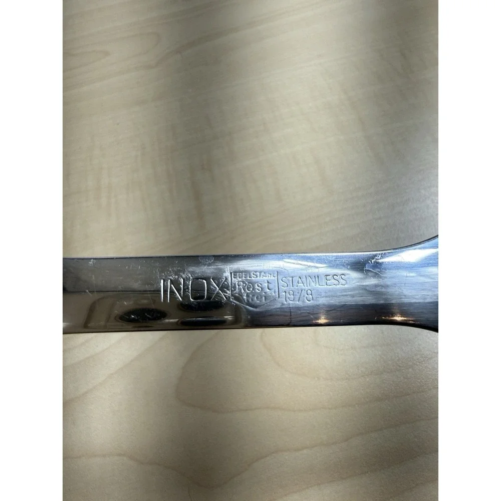 INOX Edelstahl Rost Frei 18/8 Heavy Stainless Slotted Angled‎ Spatula/Masher